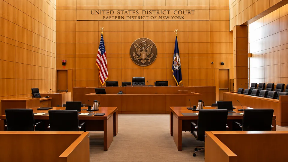 Courtroom of the United States District Court, Eastern District of New York
